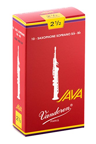 Vandoren Blatt Sopran Saxophon Java Filed Red Stärke: 2 1/2 von VANDOREN
