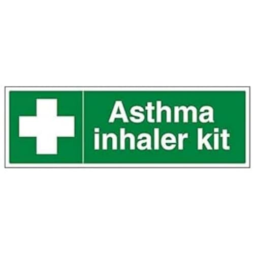 vsafety 31039bj-s "Asthma Inhalationsgerät-Schild, Landschaft, 450 mm x 150 mm (Pack von 3) von VSafety