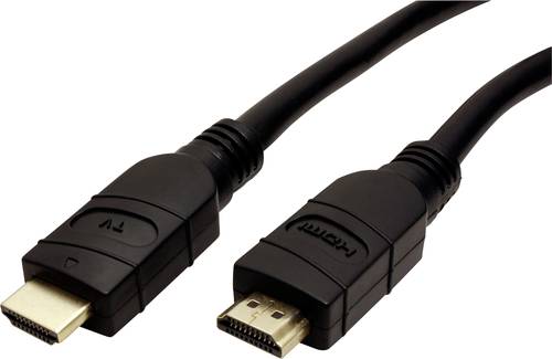 Value HDMI Anschlusskabel HDMI-A Stecker, HDMI-A Stecker 15.00m Schwarz 14.99.3452 Geschirmt HDMI-Ka von Value
