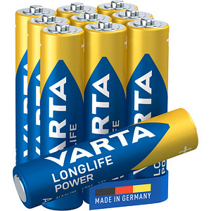 10 VARTA Batterien LONGLIFE Power Micro AAA 1,5 V von Varta