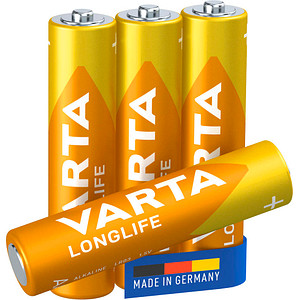 4 VARTA Batterien LONGLIFE Micro AAA 1,5 V von Varta