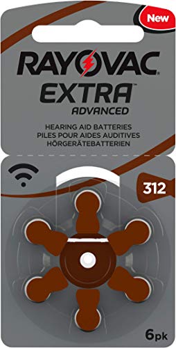 RAYOVAC Hörgerätebatterien, Batterien Knopfzellen für Hörgerät, 60 Stück, Größe 312 von Varta