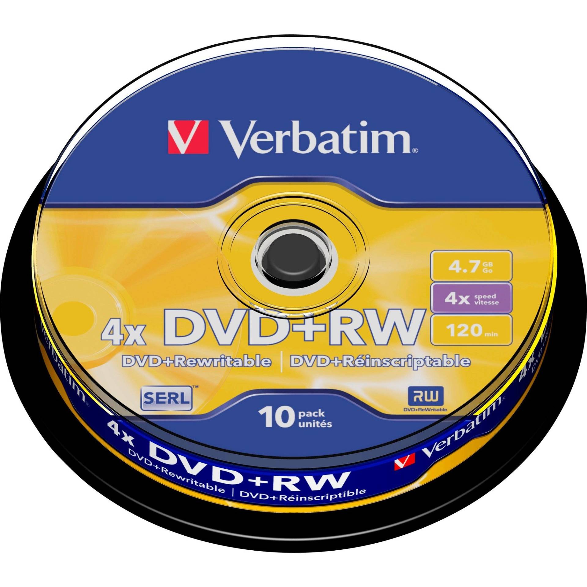 DVD+RW 4,7 GB, DVD-Rohlinge von Verbatim
