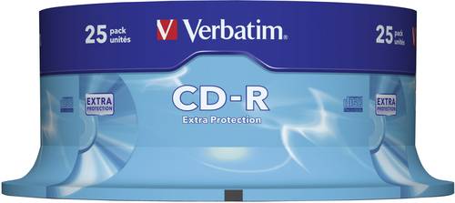 Verbatim 43432 CD-R 80 Rohling 700 MB 25 St. Spindel von Verbatim