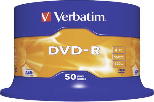 Verbatim 43548 DVD-R Rohling 4.7GB 50 St. Spindel von Verbatim
