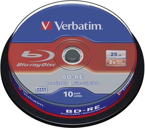 Verbatim 43694 Blu-ray BD-RE Rohling 25GB 10 St. Spindel von Verbatim