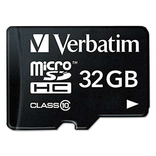 Verbatim Premium Micro SDHC Speicherkarte mit Adapter, 32 GB, Datenspeicher für Foto- und Video-Aufnahmen, Micro SD Karte in schwarz, ideal für Handy, Kamera oder Tablet von Verbatim