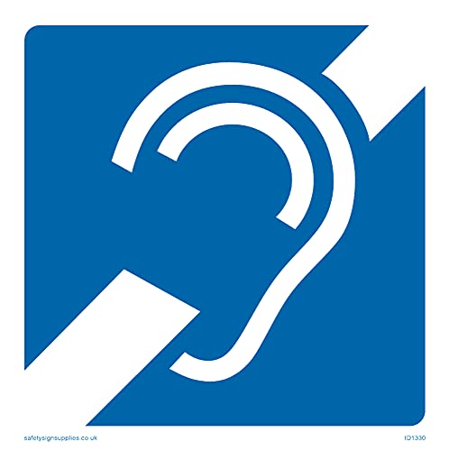 Symbolschild für Hörgerät mit Induktionsschleife - 85x85mm - S85 von Viking Signs