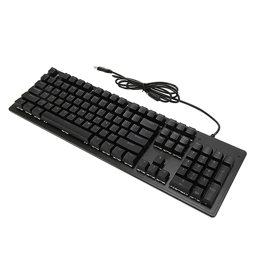 Vikye Mechanische Switch-Gaming-Tastatur, RGB-Hintergrundbeleuchtung, 104 Tasten, USB-Kabel, Weitgehend Kompatibel mit PC, Laptop, Desktop (Grüner Schalter (Schwarze Tastenkappen)) von Vikye