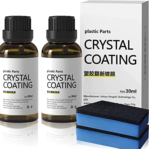30ML Plastic Parts Crystal Coating, Crystal Coating Plastic Parts,Easy to Use Car Refresher,Great Gloss Retention and Protection, Long Duration Plastic Parts Refresher Agent for Car (2 Pcs) von Vinxan