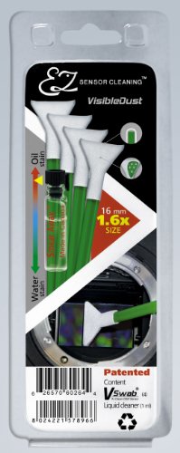 VisibleDust grüne Serie EZ Sensor Cleaning Kit - 4X VSwabs 1.6X und 1ml Smear Away von Visible Dust