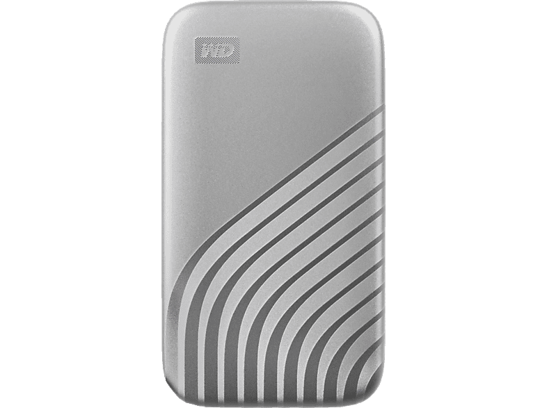 WD My Passport™ Festplatte, 500 GB SSD, 2,5 Zoll, extern, Silber von WD