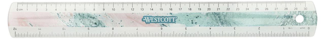 WESTCOTT Lineale Westcott Lineal, 30cm, rose 30 cm rosa-türkis von WESTCOTT