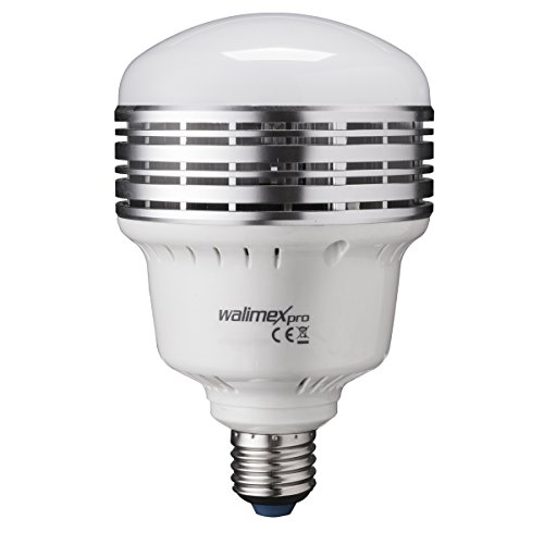 Walimex Pro LED Lampe LB-25-L für Fotoaufnahmen (E27 Sockel, 25 Watt, 2500 Lumen, 5500K, entspricht Tageslicht, flackerfrei) von Walimex pro