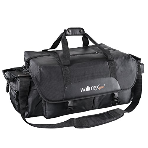 Walimex pro Foto- und Studiotasche XXL - Extra-große Tasche für Foto-Equipment, mit Trennstegen, Taschen und Befestigungsschlaufen für Stative - Perfekter Schutz für Studioblitze und Kameras von Walimex pro