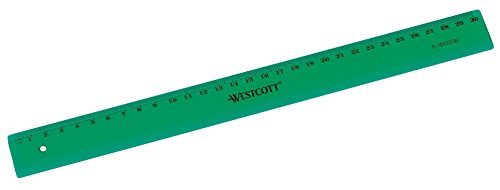 Westcott E-10172 00 Kunststofflineal, 30cm, cm/mm-Skalierung, grün von Westcott