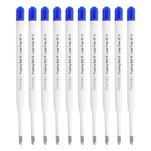 Westcott Kugelschreiber Minen Blau 10 Stück | G2 Kugelschreiberminen XB 1,4 mm im 10er Nachfüllpack | kompatibel mit ISO Standard G2 | dokumentenechte blaue Tinte | E-733492 00 von Westcott