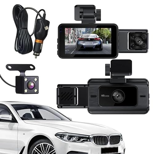 Winnes Dashcam Auto 1080P, WiFi Dash Cam mit SD Karte bis zu 128GB, Autokamera mit 140° Weitwinkel WDR Nachtsicht und 3 Zoll LCD Bildschirm, Schleifenaufzeichnung, Parküberwachung, Bewegungserkennung von Winnes