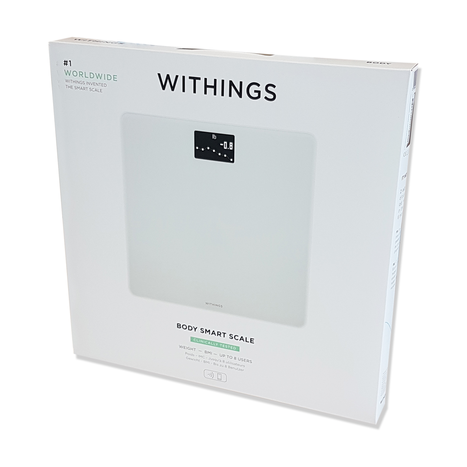 Withings Body WBS-06 White-Inter-All Personenwaage mit BMI Ermittlung weiß von Withings