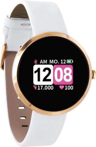 X-WATCH 54036 SIONA Color FIT Farb-TFT Damen Smartwatch, Activity Tracker für Android und Apple iOS Rose Gold von X-WATCH