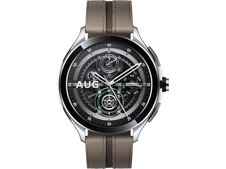 XIAOMI Watch 2 Pro, LTE Smartwatch Aluminium Fluorkautschuk/Leder, 22 mm, Silver von XIAOMI