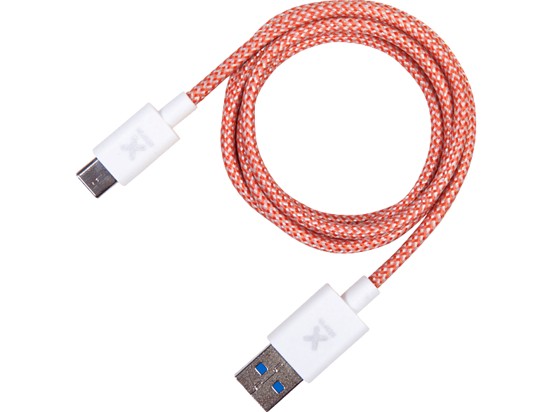 XTORM CX 011, USB-Ladekabel, 1 m, Weiß/Rot/Silber von XTORM