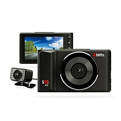 XBLITZ® S10 Duo, Dashcam Full HD Autokamera, Front- und Rückkamera, 150° Weitwinkelobjektiv, Loop-Aufnahme, G-Sensor, Parkmodus, 6 Glaslinsen, aktiver Griff, 2.4 Zoll von Xblitz
