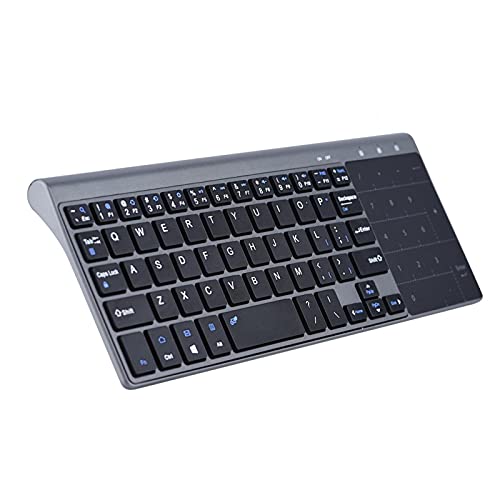 2.4G Handheld-Touchpad-Tastatur Mini und tragbare Plug-and-Play-Reise- und Geschäftstastatur mit USB-Empfänger für PC/Notebook/TV-Box von Xirfuni