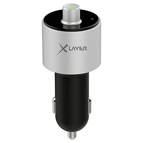 XLayer Kfz Ladegerät FM Transmitter, Dual USB Car Charger, Auto Zubehör für Smartphone und Tablet, Schwarz von Xlayer
