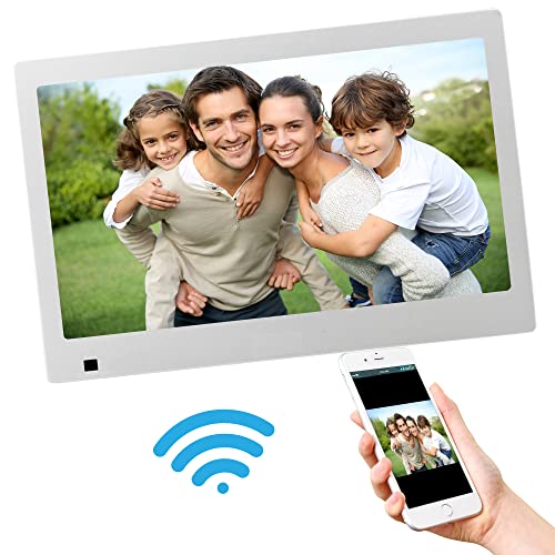 XORO CPF 10B1 -10.1 Zoll Digitaler Bilderrahmen mit Touchscreen, WLAN, SD Kartenleser, USB, Bewegungssensor, 1280 x 800 Auflösung, 16:10 Format, App-Steuerung von Xoro
