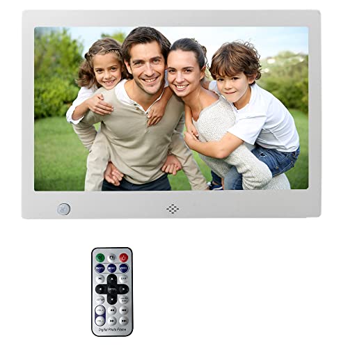 XORO DPF 10C1 - Digitaler Bilderrahmen mit 25,6 cm (10.1 Zoll) Display und SD Kartenleser, mit USB 2.0 Anschluss, Bewegungssensor, IR Steuerung, Silber von Xoro