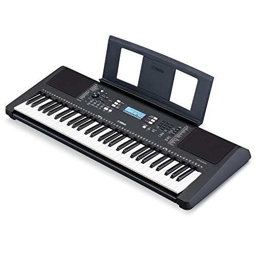 Yamaha PSR-E373 Keyboard, schwarz – Tragbares Digital Keyboard für Anfänger – 61 Tasten & verschiedene Musikstile – Mit Voucher für 2 persönliche Online Lessons an der Yamaha Music School von YAMAHA