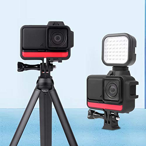 Bindpo Kameraschutzrahmen, Vibrationsschutzrahmen für Sportkameras mit Doppeltem Kaltschuhanschluss Kompatibles Stativ/Fülllicht für Insta360 ONE R. von Zunate
