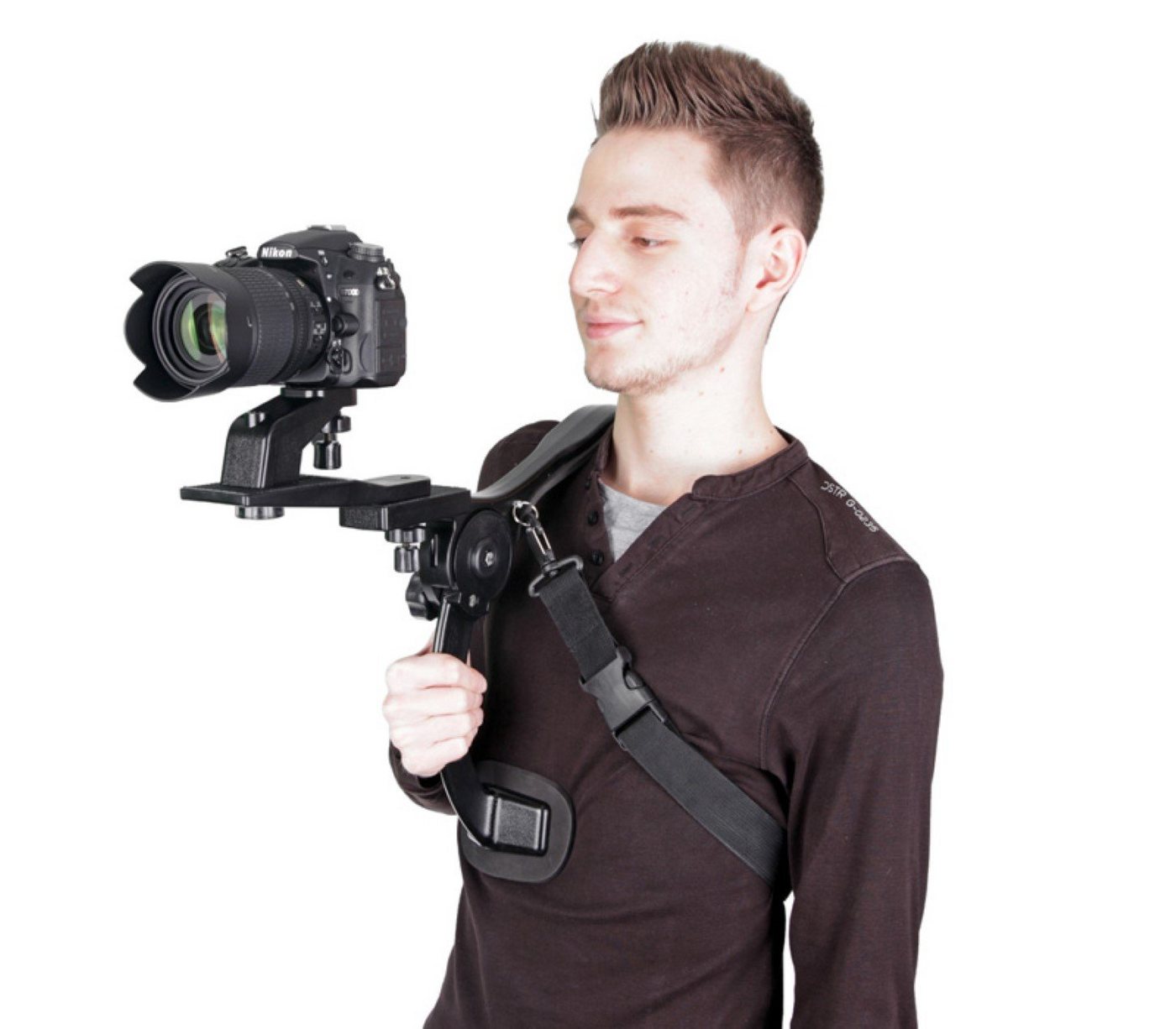 ayex Freihand-Schulterstativ für Bewegungsfreiheit 1/4 Standard-Gewinde Videokamera" von ayex