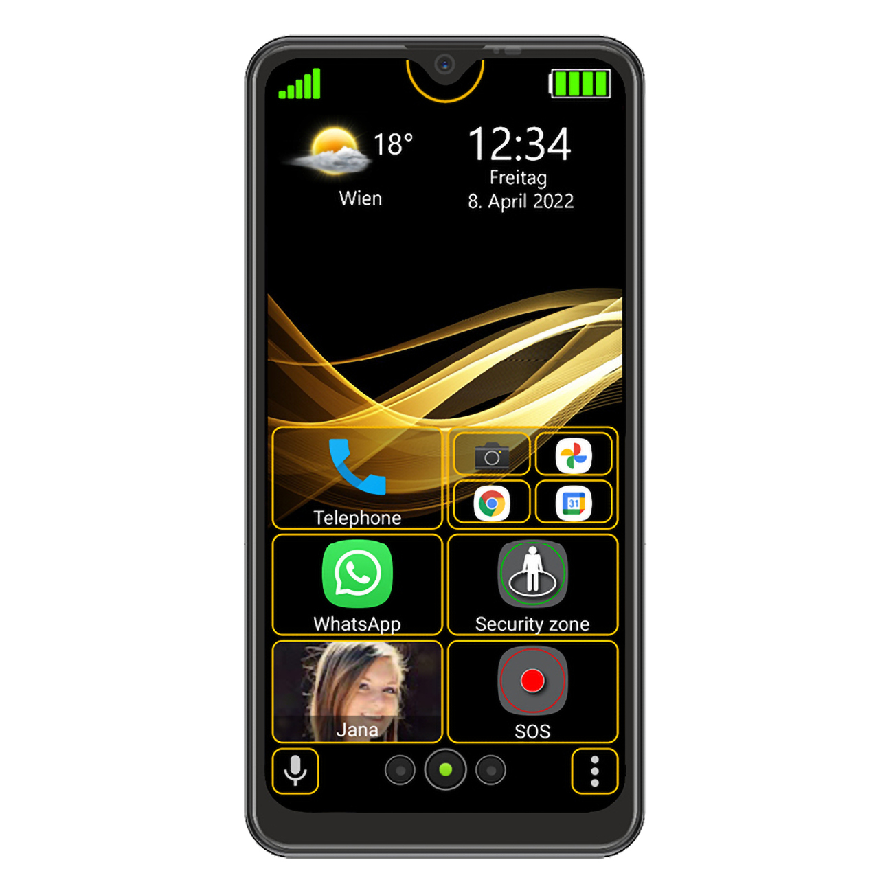 Bea-fon M6s plus schwarz | Seniorenhandy | Touch Display | Android 10 | SOS-Taste | Fingerprint-Sensor zum einfachen Entsperren von bea-fon