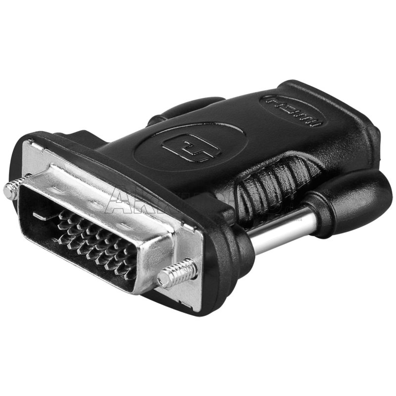 HDMI™/DVI-D-Adapter, vernickelt