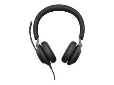 Jabra Evolve2 40 MS kabelgebundenes Stereo On-Ear Headset mit Geräuscheisolierung