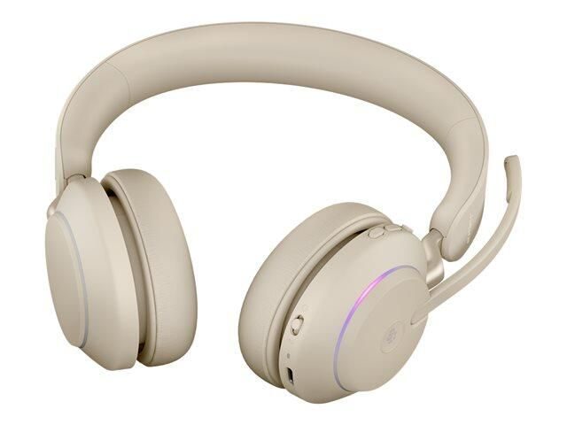 Jabra Evolve2 65 MS Stereo Headset On-Ear beige