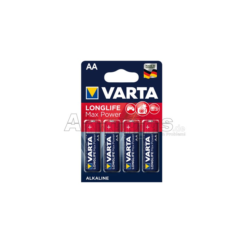 Varta - Longlife Max Power 4706 - LR6 / AA (Mignon) - 1,5 Volt AlMn - 4er Blister