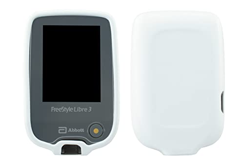 caseroxx Hülle kompatibel mit Freestyle Libre 3 [Blutzuckermessgerät Protective Case Tasche in weiß] von caseroxx