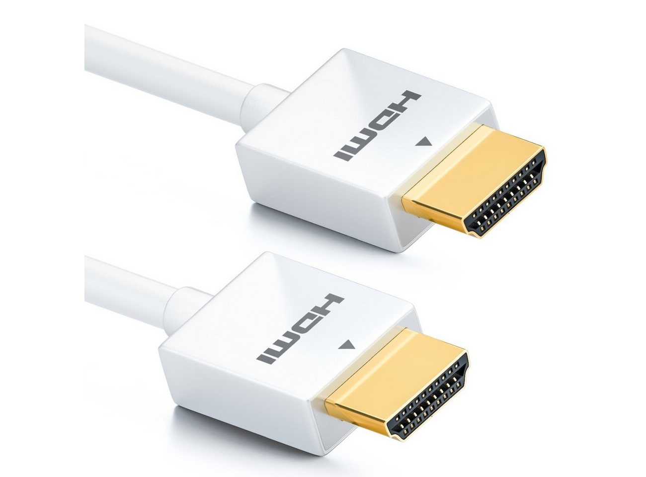 deleyCON deleyCON 1,5m HDMI Kabel Flexy Serie - weiß HDMI-Kabel von deleyCON