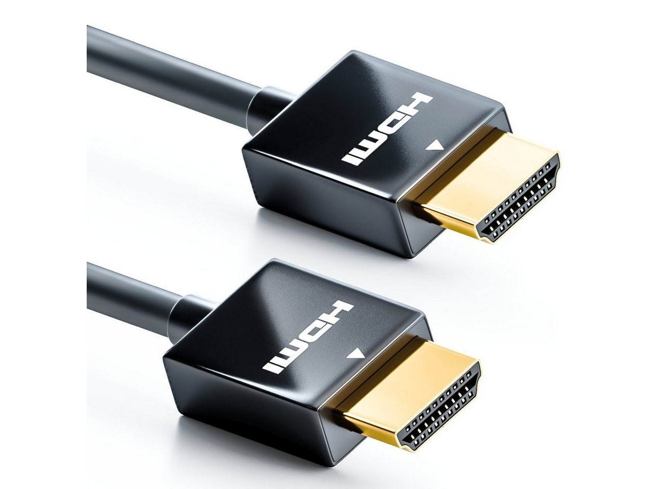 deleyCON deleyCON 2m HDMI Kabel Flexy Serie - schwarz HDMI-Kabel von deleyCON