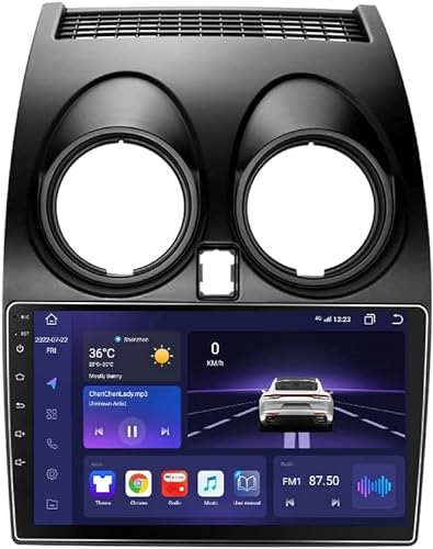 hizpo Android12 Autoradio für Nissan Qashqai (2006-2013) GPS Navi für Nissan Qashqai Radio Unterstützt Apple Carplay/Android Auto Mirror-Link Bluetooth WiFi GPS DAB+ 8-Core (4GB+64GB) von hizpo