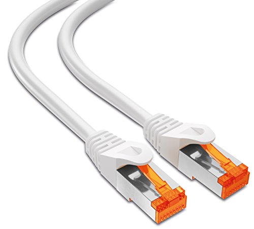 mumbi LAN Kabel 10m CAT 6 Netzwerkkabel geschirmtes F/UTP CAT6 Ethernet Kabel Patchkabel RJ45 10Meter, weiss von mumbi