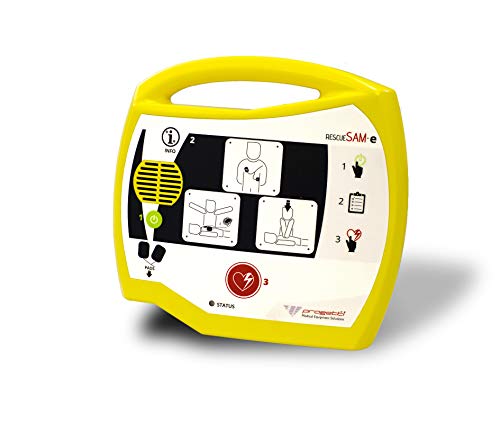 Rescue SAMe DAE Defibrillator komplett mit Elektroden für Erwachsene und Batterie von progetti Medical Equipment Solution
