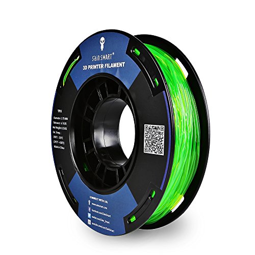 SainSmart Kleine Spule 1.75mm TPU Flexible 3D Filament 250g, Maßgenauigkeit +/- 0,05 mm, Shore 95A (Green) von sainsmart