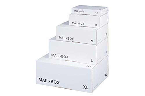Mail-Box L, weiß, 395x248x141 mm Versandkarton Postversandkarton 20 Stück von smartboxpro