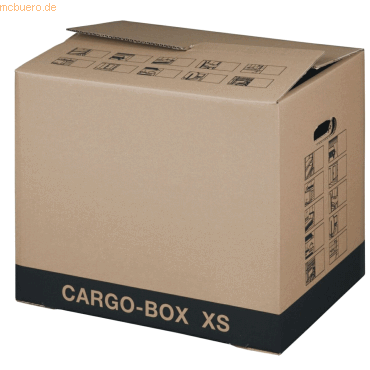 smartboxpro Umzugskarton Cargo-Box XS 455x380x345mm braun von smartboxpro
