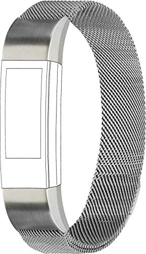 topp - Mesh Armband für Fitbit Alta, Silber von topp