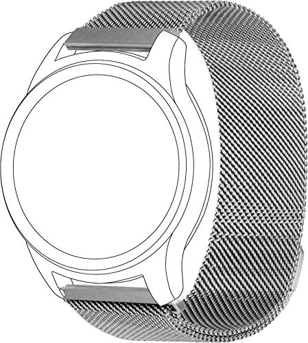 topp - Mesh Armband für Garmin Vivomove/Vivoactive3, Silber von topp